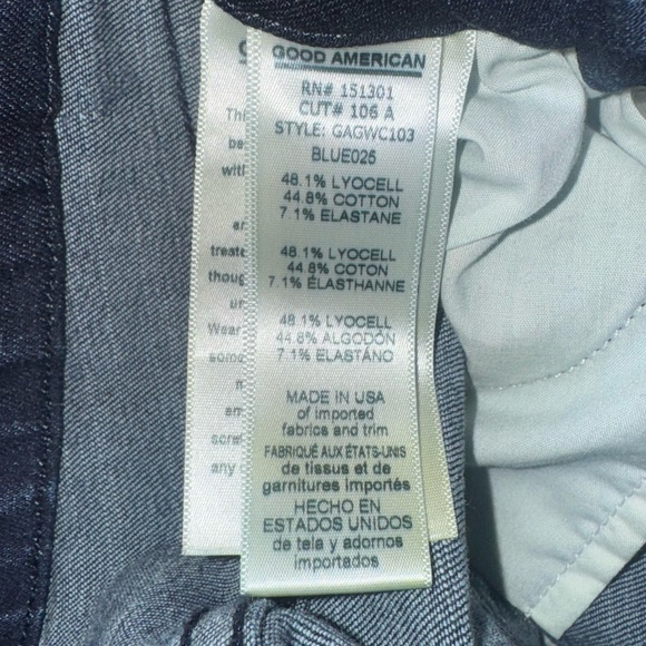 Good American Good Waist Crop Jeans Size 10 - Picture 8 of 8